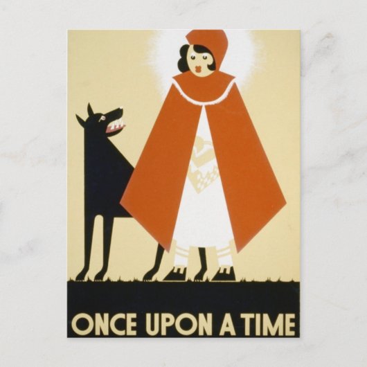 Artikelverkoop - Red Riding Hood Briefkaart (Voorkant)