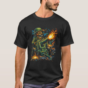Artillerie Chaos – Militaire Illustratie van Straa T-shirt