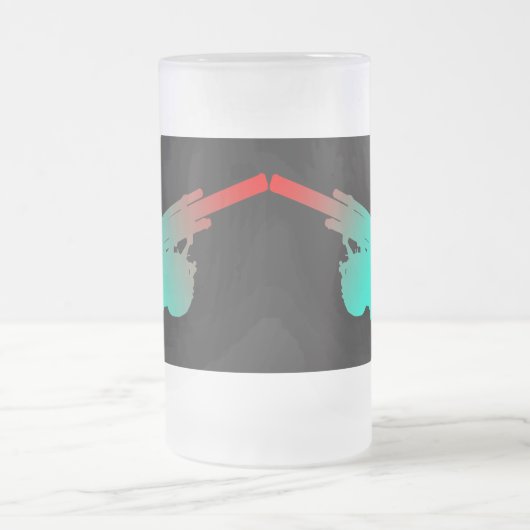 Artillerie Frosted 16 oz Frosted Glass Mug (Centre)