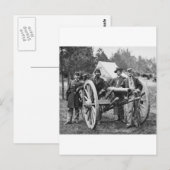 Artillerie uit de burgeroorlog, 1860 briefkaart (Voorkant / Achterkant)