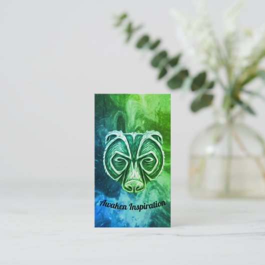 Artio dans~ Carte de visite vert (Debout devant)