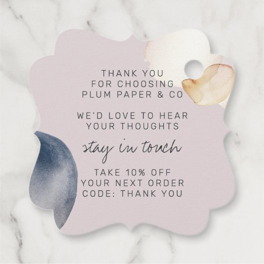 Artisan Abstract Shapes Waterverf Hang Label (Achterkant)