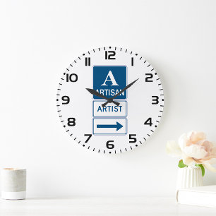 Artisan Artiest Studio Sign Directional Arrow Grote Klok
