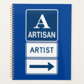 Artisan Artiest Studio Sign Directional Arrow Planner (Voorkant)