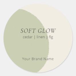 Artisan Candle Lid Sage Minimalist Scent Sticker