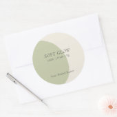 Artisan Candle Lid Sage Minimalist Scent Sticker (Enveloppe)