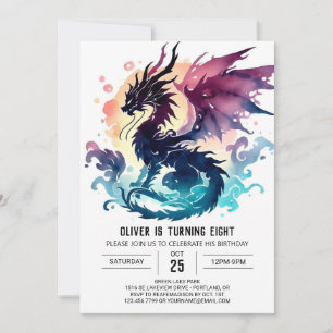 Artisan Dragon Birthday Printable Kaart