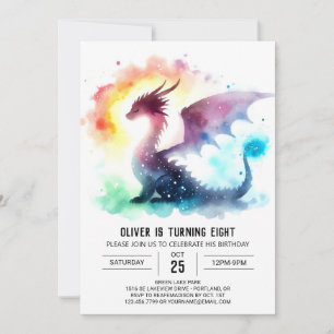 Artisan Fiery Dragon verjaardagsfeest Kaart
