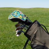Artisan geschilderd bloemmotief Kleurrijke Leuke D Golfheadcover (Insitu)