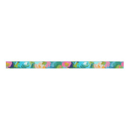 Artisan Geschilderde Bloemen Heldere kleuren Zomer Grosgrain Lint