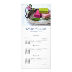 Artisan Handmade Soap Maker Price List Rack Kaart