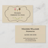 Artisan Ice Cream Maker Visitekaartje (Voorkant / Achterkant)