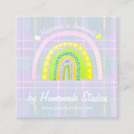 Artisan Rainbow 'Happiness is Homemade' Contactkaartje