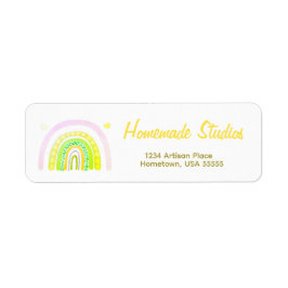Artisan Rainbow 'Happiness is Homemade' Etiket