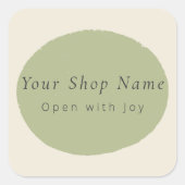 Artisan Sage Stone Custom Name Packaging Sticker (Devant)