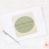 Artisan Sage Stone Custom Name Packaging Sticker   (Envelop)