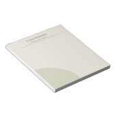 Artisan Studio Notepad Sage Minimalist Stationery Notitieblok (Schuin)