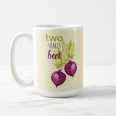 Artisan vegan beet aquarelle art Mug Café (Gauche)