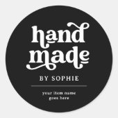 artisanal | Boho Retro Look Packaging Étiquette de (Devant)