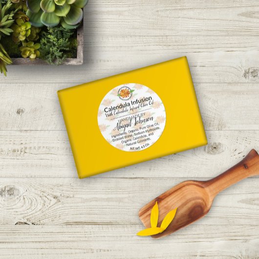 artisanal | Étiquette de calendula maison ou de sa