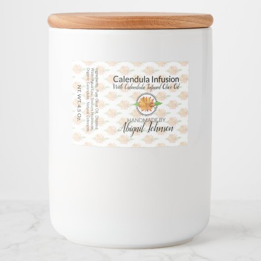 artisanal | Savon de Calendula maison | Étiquette  (Devant)