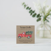 Artisanat à bougies rustique Carte de visite de ca (Debout devant)