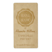 Artisanat artisanal étiquette (Devant)