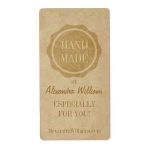 Artisanat artisanal étiquette