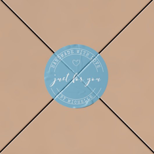 Artisanat Avec Amour Bleu Léger Sticker Personnali