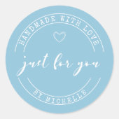 Artisanat Avec Amour Bleu Léger Sticker Personnali (Devant)