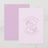 Artisanat carte de remerciements avec amour (Devant / Derrière)