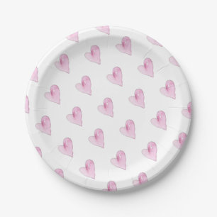 ArtisanRoze Hart Watercolours Liefde Valentijnsdag Papieren Bordje