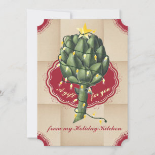 Artisjok kerstboom uit de keuken van de kaart