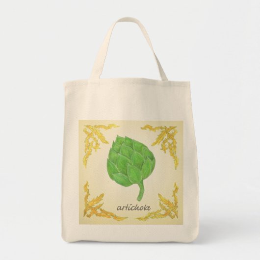 artisjok met bladeren van klassiek ontwerp tote bag (Voorkant)