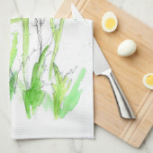 artisjok moestuin Waterverf botanisch Theedoek (Quarter Fold)