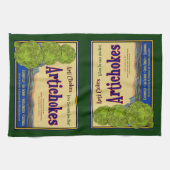 Artisjokken  krat Art Keukenhanddoek (Horizontaal)