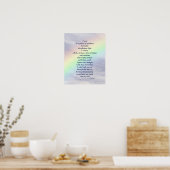 Artisme van het regenbooggedicht poster (Keuken)