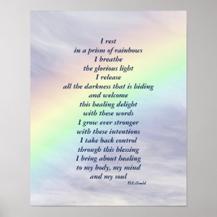 Artisme van het regenbooggedicht poster