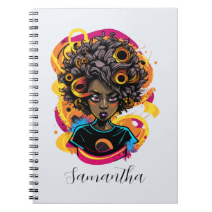 Artist Afro Woman Notitieboek