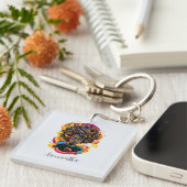 Artist Afro Woman Sleutelhanger (Voorkant Rechts)