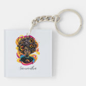 Artist Afro Woman Sleutelhanger (Achterkant)