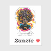 Artist Afro Woman Sticker (Vel)