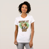 Artist at work cute cat design t-shirt (Voorkant volledig)