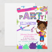 Artist Birthday Invitation Kaart (Voorkant / Achterkant)