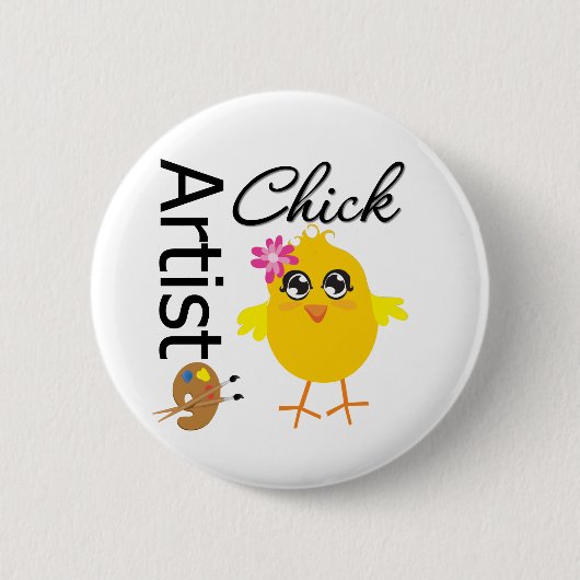 Artist Chick Ronde Button 5,7 Cm (Voorkant)