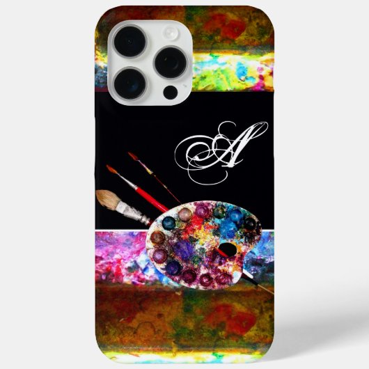 ARTIST COLOR PALETTE MONOGRAM Black Case-Mate iPhone Case (Achterkant)