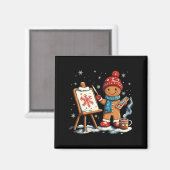 Artist Gingerbread Painter Art Teacher Student Chr Magneet (Voorkant / Achterkant)