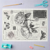 Artist Grote  Pioen Vlinder Decoupage Tissuepapier (Craft)