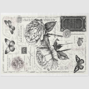 Artist Grote Pioen Vlinder Decoupage Tissuepapier