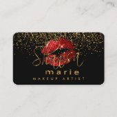 Artist maken met Gold & Red Lips Visitekaartje (Voorkant)